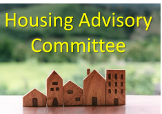 Picture of housing blocks with title Housing Advisory Committee