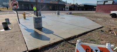 The new park concrete pad